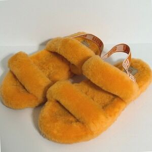 UGG 'Oh Yeah' Slippers Pop Orange Womens Size 5‎
